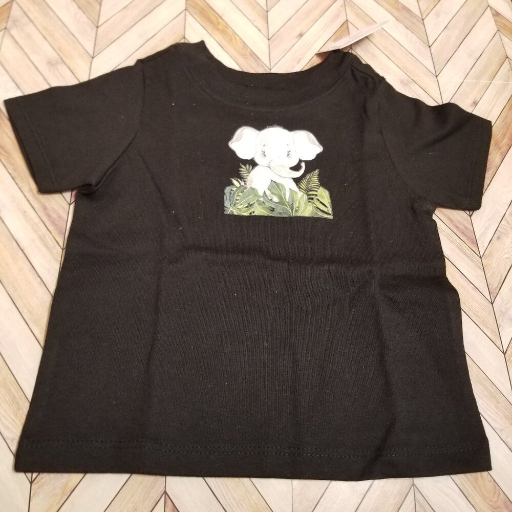 Baby Shirt – Baby Elephant with Leaf Design